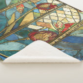 Glas in lood Red Chief Poppies bij zonsopgang Sherpa Deken (3/4)