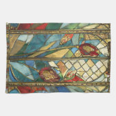 Glas in lood Red Chief Poppies bij zonsopgang Theedoek (Horizontaal)