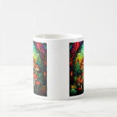 Glas in lood Red Mushrooms Paddestoel Fantasy Koffiemok (Center)