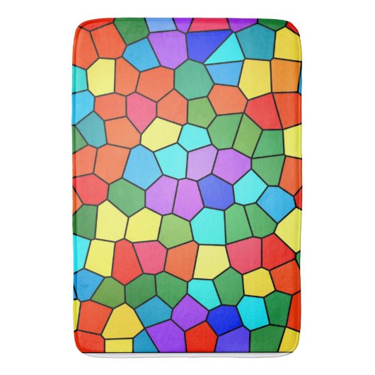 Glas in lood regenboog badmat (Voorkant Verticaal)