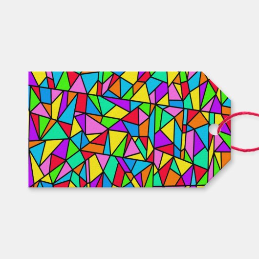 Glas-in-lood Regenboog Cadeaulabel (Voorkant (Horizontaal))