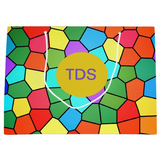 Glas in lood regenboog groot cadeauzakje (Voorkant)