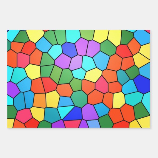 Glas in lood regenboog inpakpapier vel (Voorkant 3)