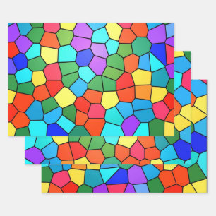 Glas in lood regenboog inpakpapier vel