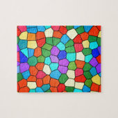 Glas in lood regenboog legpuzzel (Horizontaal)