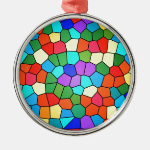 Glas in lood regenboog metalen ornament