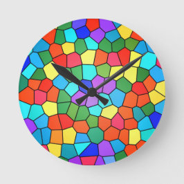 Glas-in-lood Regenboog Ontwerp Ronde Klok