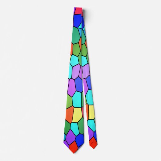Glas in lood regenboog stropdas (Voorkant)