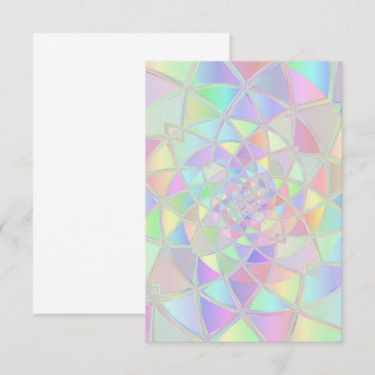 Glas in lood regenboogpasta bedankkaart (Voorkant / Achterkant)