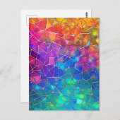Glas in lood regenboogpatroon briefkaart (Voorkant / Achterkant)