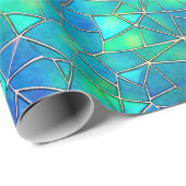 Glas in lood regenboogpatroon cadeaupapier (Rol Hoek)