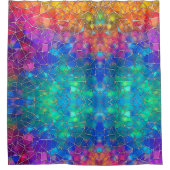 Glas in lood regenboogpatroon douchegordijn (Voorkant)