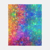 Glas in lood regenboogpatroon fleece deken (Voorkant)