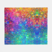 Glas in lood regenboogpatroon fleece deken (Voorkant (Horizontaal))