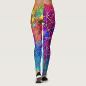 Glas in lood regenboogpatroon leggings (Achterkant)