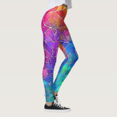 Glas in lood regenboogpatroon leggings (Rechts)