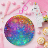 Glas in lood regenboogpatroon papieren bordje (Feest)