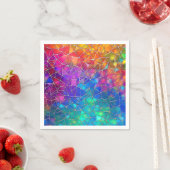 Glas in lood regenboogpatroon servet (Insitu)