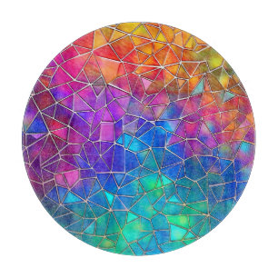 Glas in lood regenboogpatroon snijplank