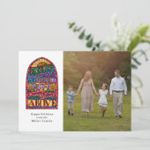 Glas in lood | Religieuze fotofeestdag Kaart (Staand voorkant)