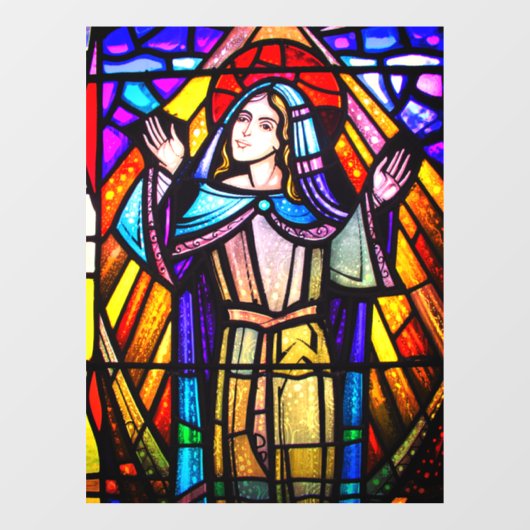 Glas in lood Religieuze Mary | Raamsticker (Vel)