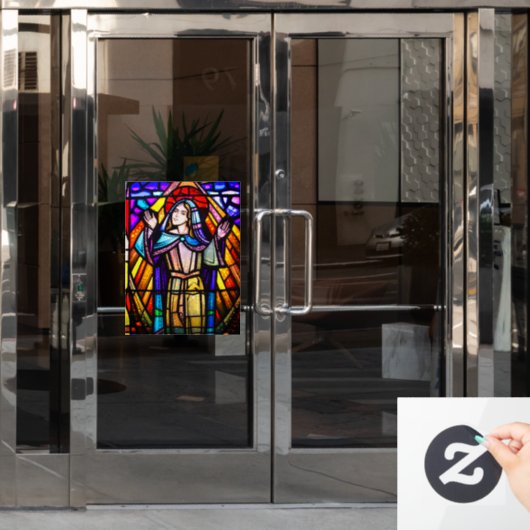 Glas in lood Religieuze Mary | Raamsticker (Kantoordeur)
