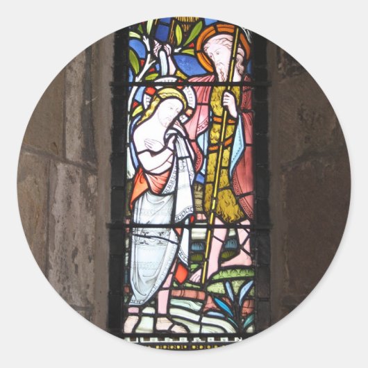 Glas in lood Religieuze Venster Stickers (Voorkant)