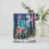 Glas in lood rendieren briefkaart (Staand voorkant)