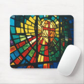 Glas in lood resulterend in cross-mousepad kunst muismat (Met muis)