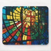 Glas in lood resulterend in cross-mousepad kunst muismat (Voorkant)
