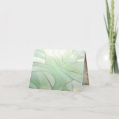 Glas-in-lood Rode Bloem Bedankkaart (Achterkant)