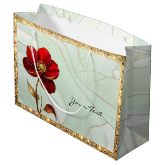 Glas-in-lood Rode Bloem Cadeautas