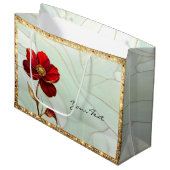 Glas-in-lood Rode Bloem Cadeautas (Voorkant Gekanteld)