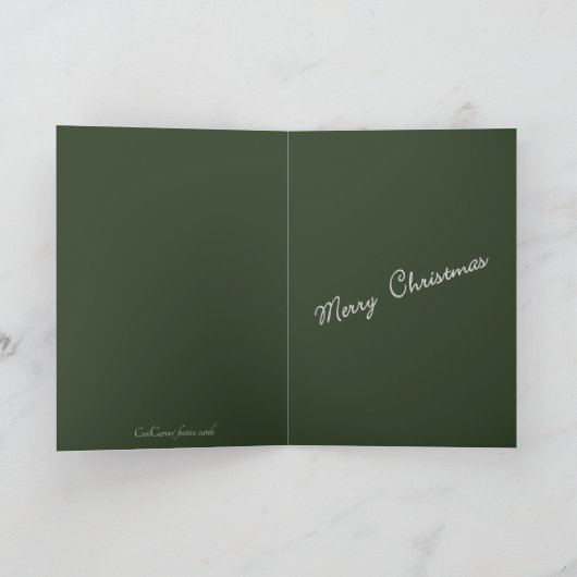 Glas in lood rode kaars met hulst feestdagen kaart (Binnen)