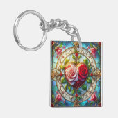 Glas in lood Romance Sleutelhanger (Voorkant Links)