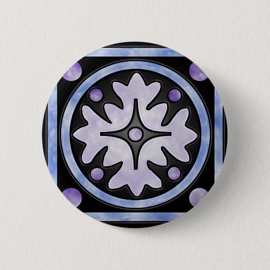 Glas in lood ronde button 5,7 cm (Voorkant)