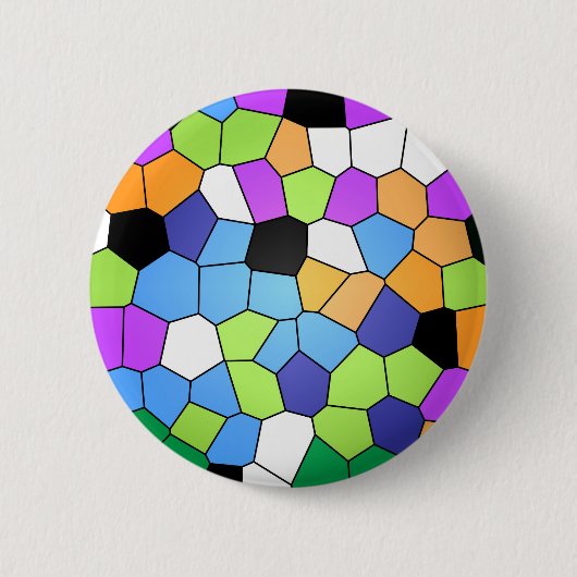 Glas in lood ronde button 5,7 cm (Voorkant)