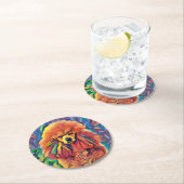 Glas in lood ronde kartonnen onderzetter (Insitu)