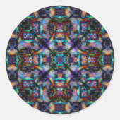 Glas in lood ronde sticker (Voorkant)