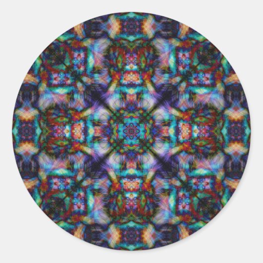 Glas in lood ronde sticker (Voorkant)