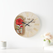 Glas in lood Roos Beauty and the Beast Grote Klok (Huis)