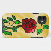 Glas in lood Roos Case-Mate iPhone Case (Achterkant (horizontaal))