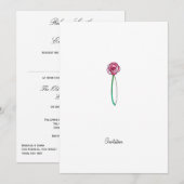 Glas in lood Roos    - CP uitnodiging (Voorkant / Achterkant)