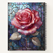 Glas in lood Roos - Gotische Bloemen Window Art Notitieboek (Achterkant)