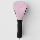Glas in lood Roos: Goud Roos op Roze Golfheadcover (Voorkant)