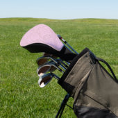 Glas in lood Roos: Goud Roos op Roze Golfheadcover (Insitu)