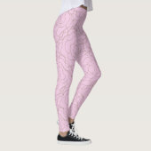Glas in lood Roos: Goud Roos op Roze Leggings (Rechts)