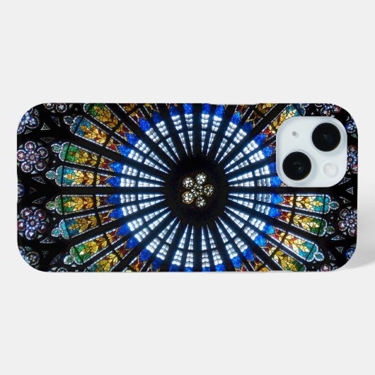 Glas in lood roos in Straatsburg Case-Mate iPhone Case (Achterkant (horizontaal))