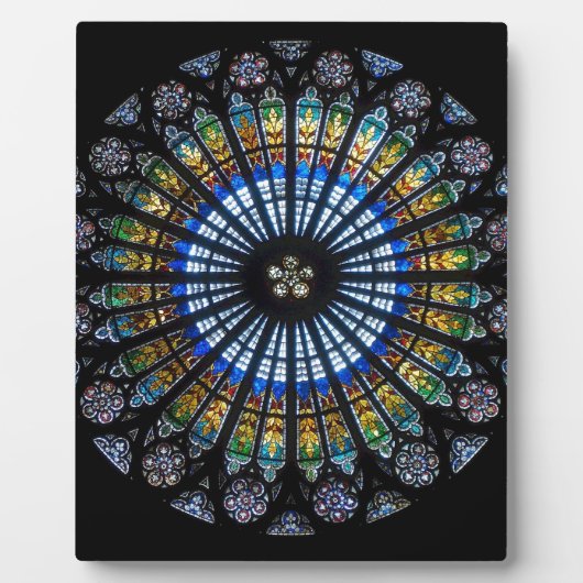 Glas in lood roos in Straatsburg Fotoplaat (Voorkant)