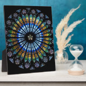 Glas in lood roos in Straatsburg Fotoplaat (Zijkant)